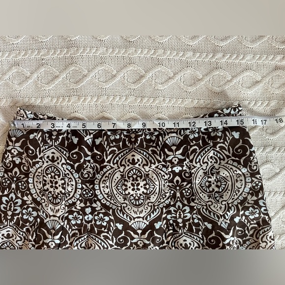 Ann Taylor Brown & White Patterned Elegant Lined Skirt women’s size 4 - Picture 14 of 14